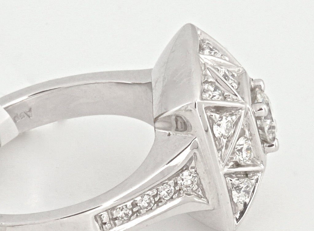 ASPREY Diamond White Gold Square Ring