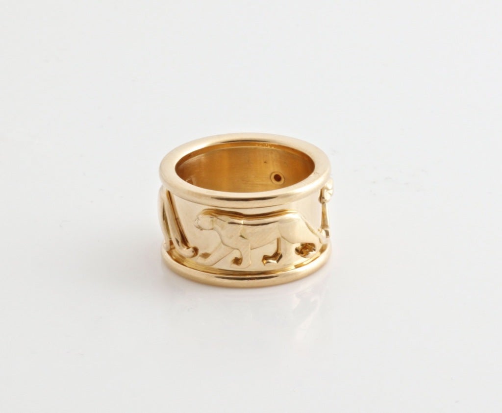 CARTIER Yellow Gold Panther Ring 1