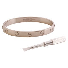 CARTIER White Gold Love Bangle With Screwdriver