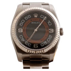 ROLEX Stainless Steel and White Gold Oyster Perpetual Wristwatch