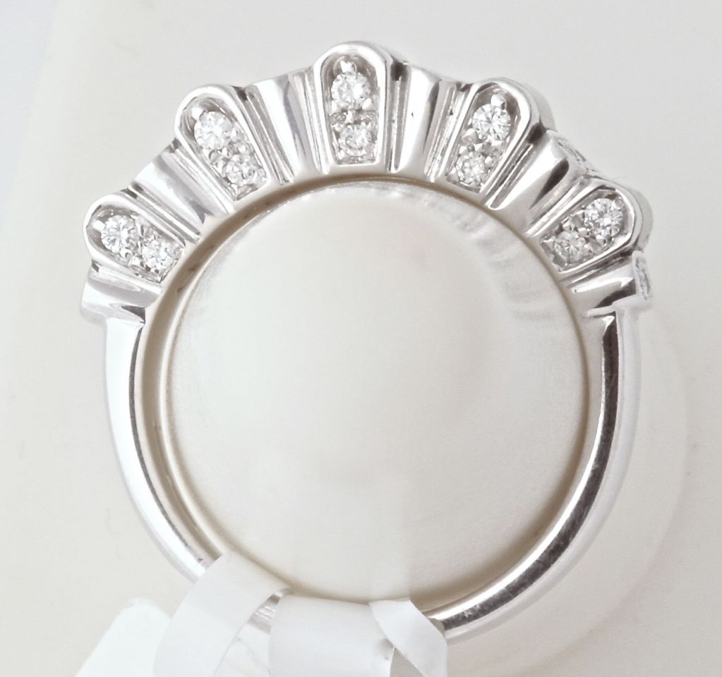 ASPREY White Gold Diamond Onyx Ring For Sale 1