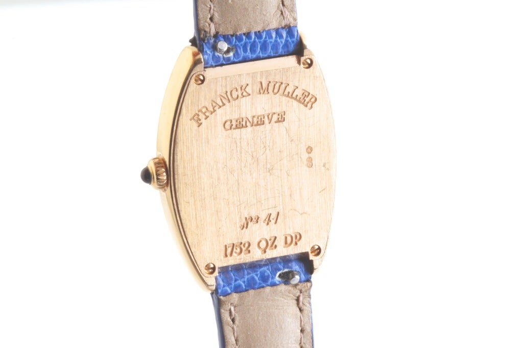 FRANCK MULLER Lady's Yellow Gold and Diamond Cintree Curvex Wristwatch In Excellent Condition For Sale In Los Angeles, CA