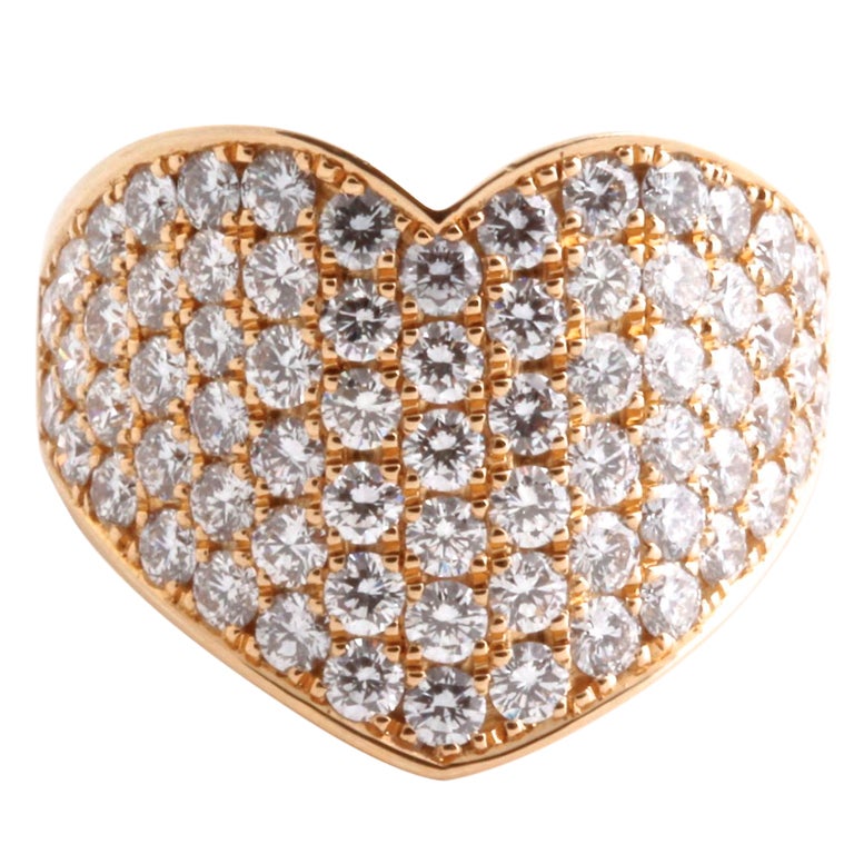 CHOPARD Diamond Yellow Gold Heart Ring