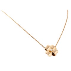 VAN CLEEF & ARPELS Diamond Gold Clover Necklace