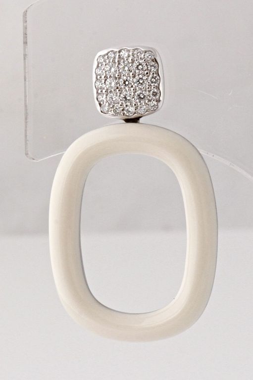 TIFFANY & CO.  Diamond White Coral Earrings 1