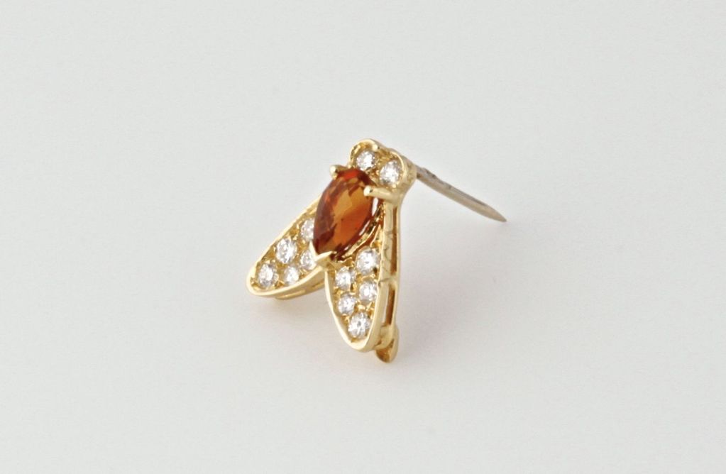 VAN CLEEF & ARPELS Diamond and Citrine  Fly Pin