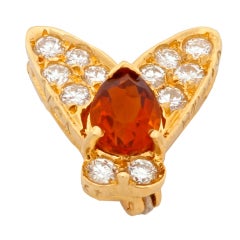 VAN CLEEF & ARPELS Diamant et citrine  Broche à mouches