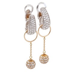 CYNTHIA BACH Diamond Yellow and White Gold Diamond Earrings