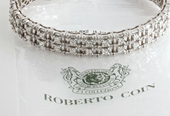 ROBERTO COIN 15 Carat White Diamond White Gold Bracelet 3
