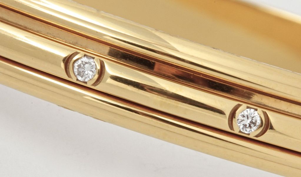 Contemporary PIAGET Diamond Gold Spin Bracelet