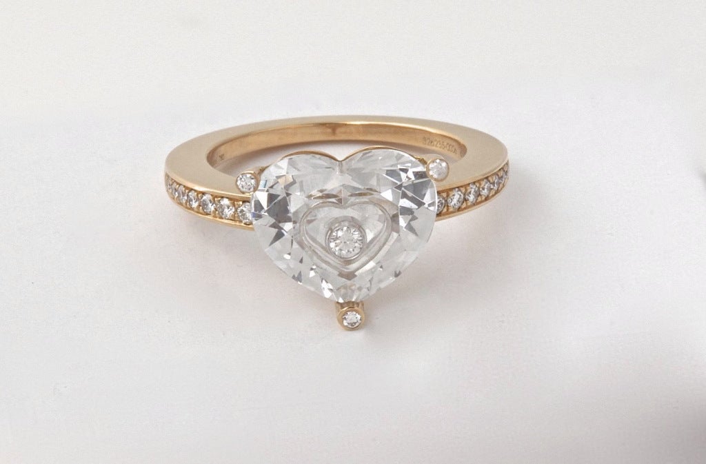 CHOPARD Rock Crystal Heart Stone Diamond Band 