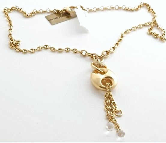 Gucci Diamond Sapphire Gold Horsebit Necklace 3