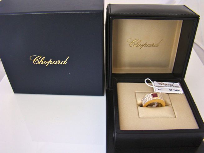 CHOPARD Diamond Ruby Gold Ring