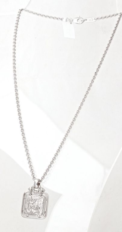 Women's CARRERA Y CARRERA White Gold Pendant Necklace with Cherubs