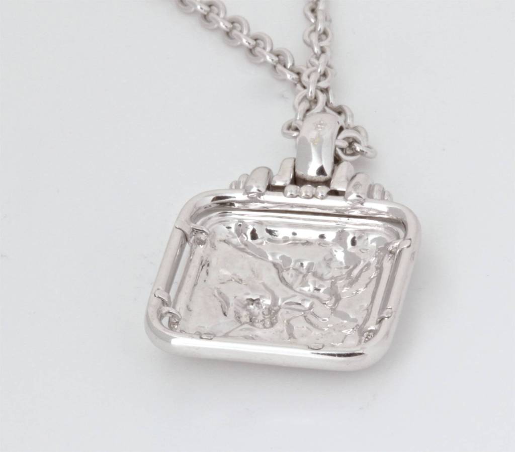 CARRERA Y CARRERA White Gold Pendant Necklace with Cherubs 2