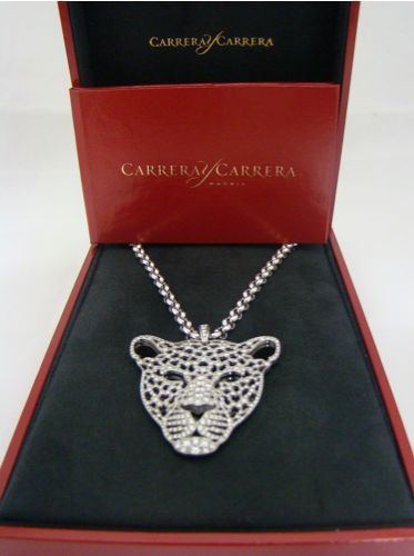 Women's CARRERA Y CARRERA Diamond Gold Lioness Pendant Necklace
