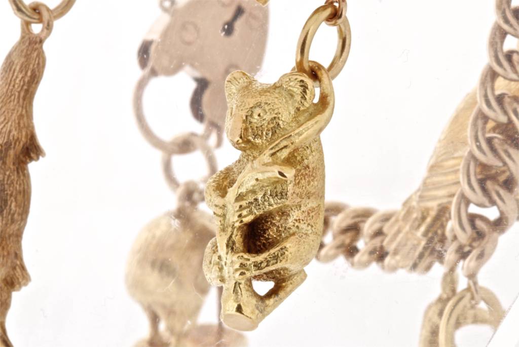 Australian Animal Gold Charm Bracelet In Excellent Condition For Sale In Los Angeles, CA