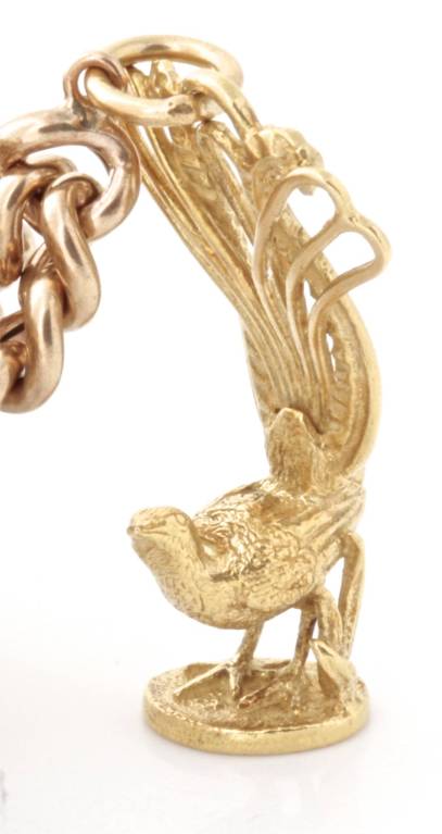 Women's Australian Animal Gold Charm Bracelet For Sale