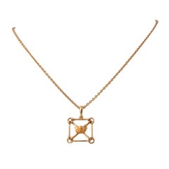 CARRERA Y CARRERA Gold Framed Cherub Necklace