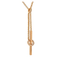 Piaget Diamond Gold Circle Bar Necklace