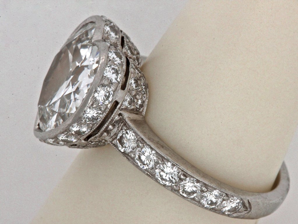 4.16 Heart-Diamond Platinum Ring