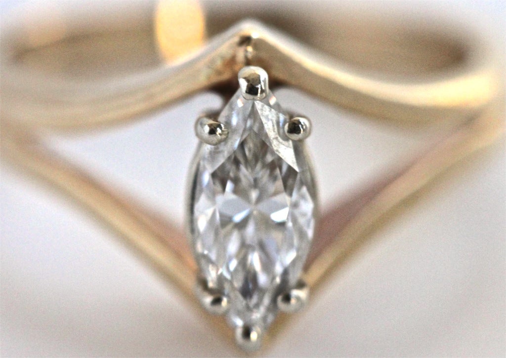 Marquis Diamond Gold Ring