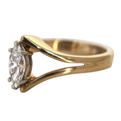 Vintage Marquis Diamond Gold Ring