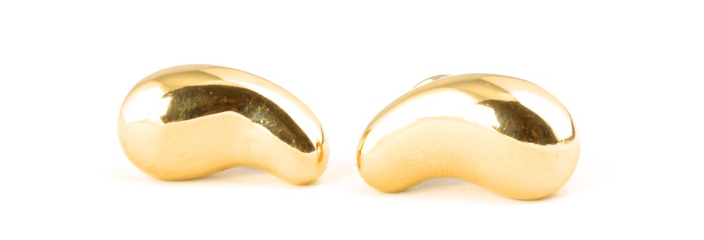 TIFFANY & CO Elsa Peretti Gold Bean Earrings 2