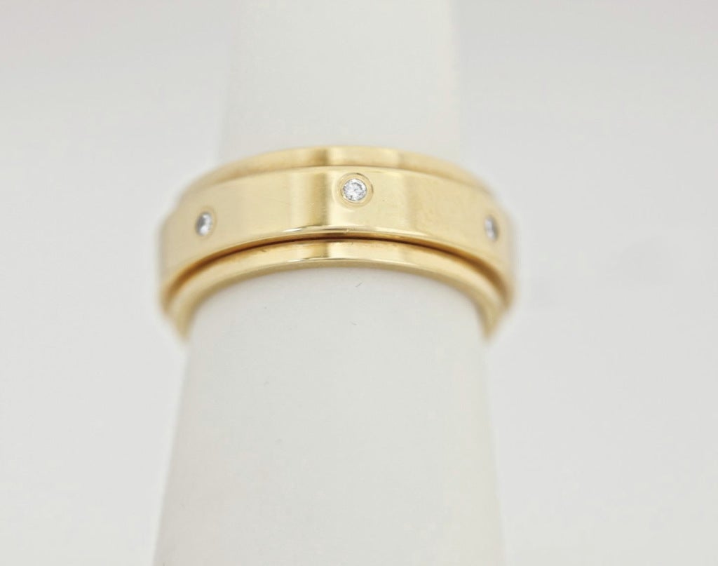 PIAGET Diamond Yellow Gold Thin Bandeau Ring For Sale 1