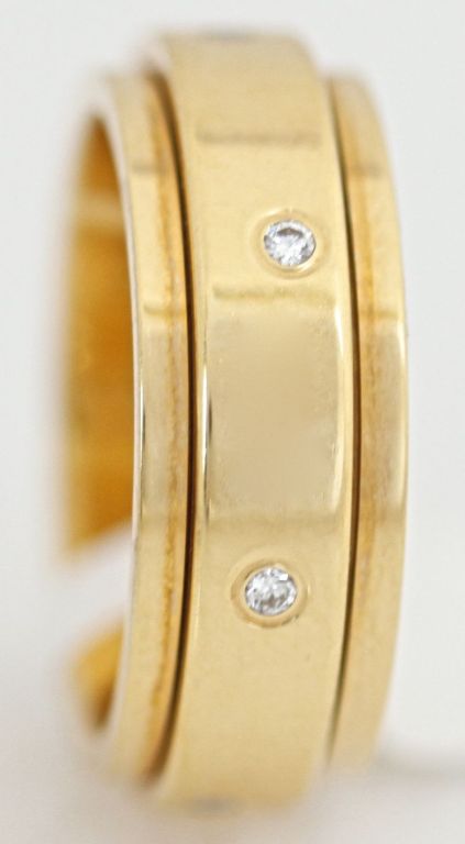PIAGET Diamond Yellow Gold Thin Bandeau Ring For Sale 2