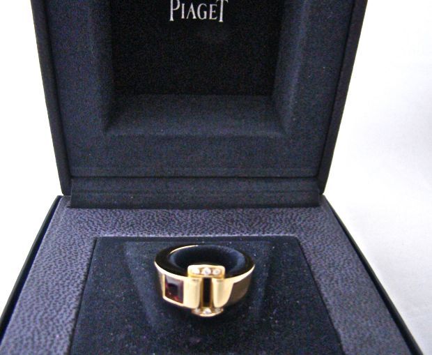 Contemporary PIAGET Diamond Pink Tourmaline Gold Ring For Sale