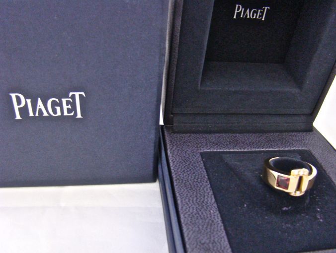 Women's PIAGET Diamond Pink Tourmaline Gold Ring For Sale