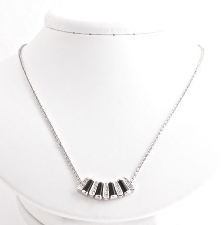 ASPREY Diamond Gold Onyx Necklace 2