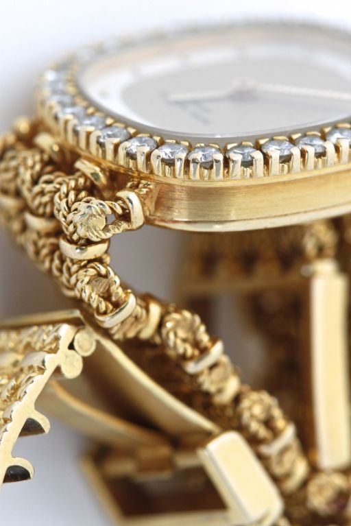 Women's Patek Philippe Lady's Yellow Gold and Diamond Bracelet Watch