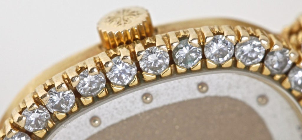 Patek Philippe Lady's Yellow Gold and Diamond Bracelet Watch 5