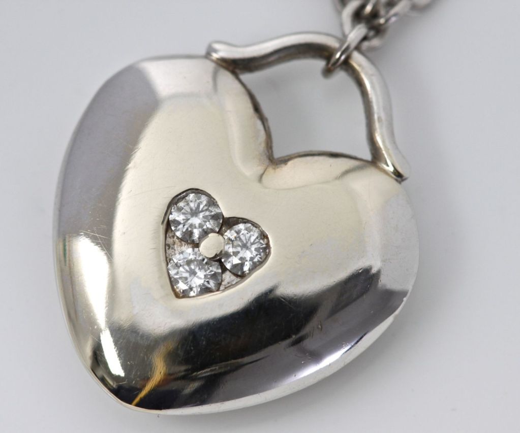 Visit MatterLA.com for more jewelry and accessories.

This is a charming necklace from Tiffany & Co. There are three little diamonds in the center. It would make a great gift. This is one of those pieces that makes the woman wearing it feel