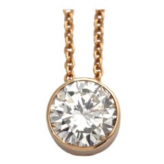 Diamond Pendant with TIFFANY & CO. Gold Chain