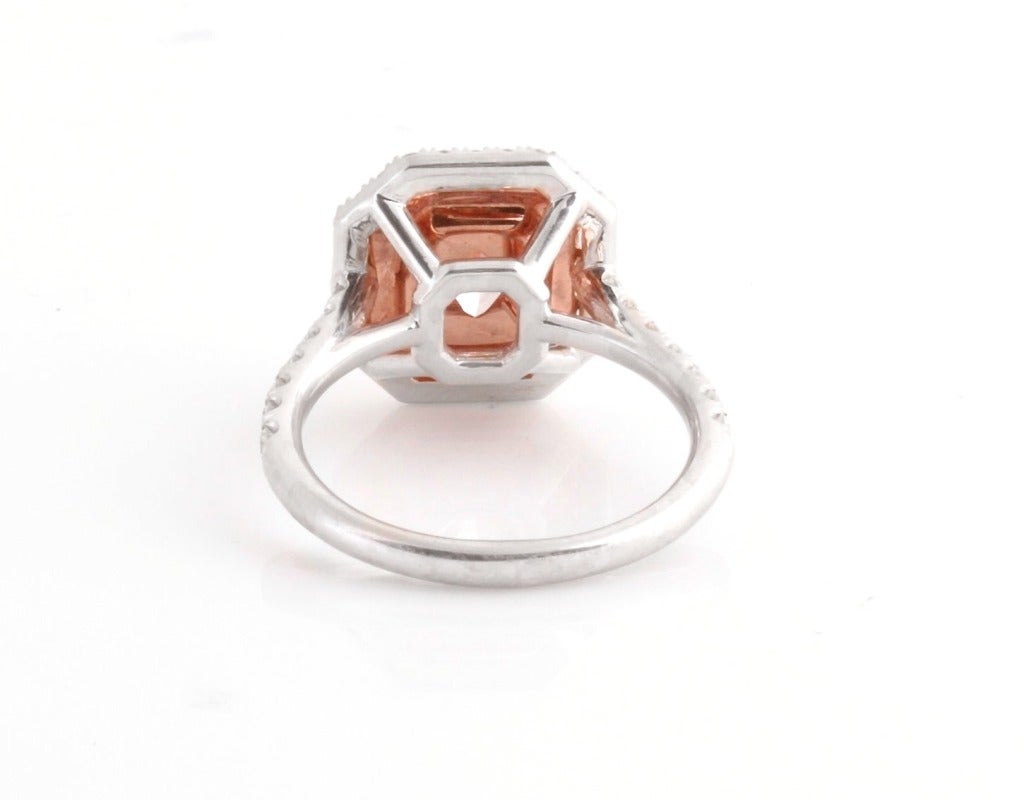 Fancy Orangy Pink 1.92 Ct Gia Diamond Ring For Sale 1
