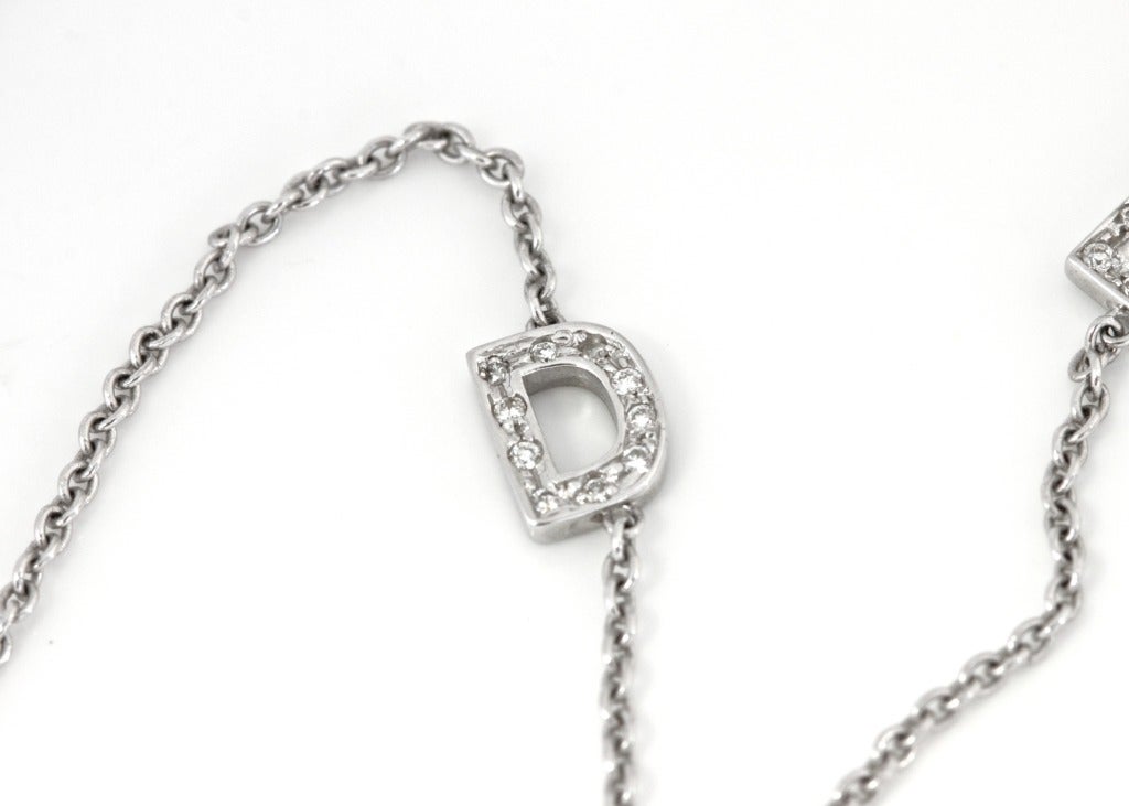 letter d diamond necklace