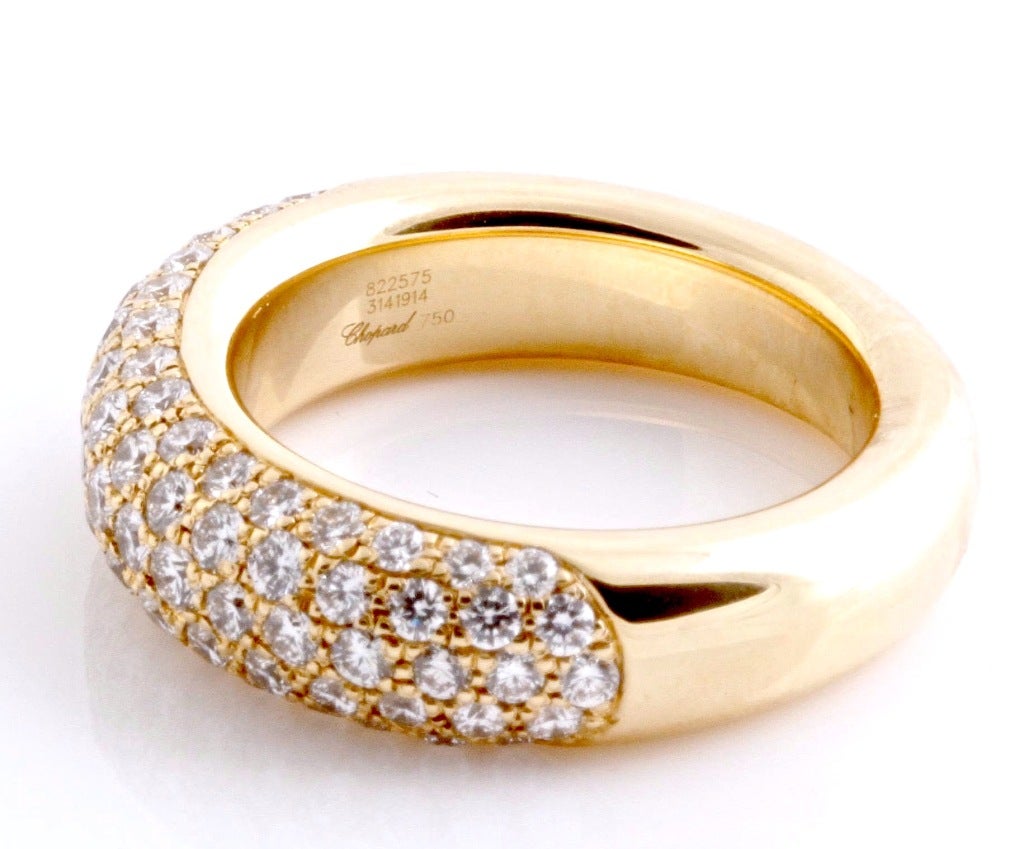 Women's CHOPARD Diamond Yellow Gold Ring Wedding Band