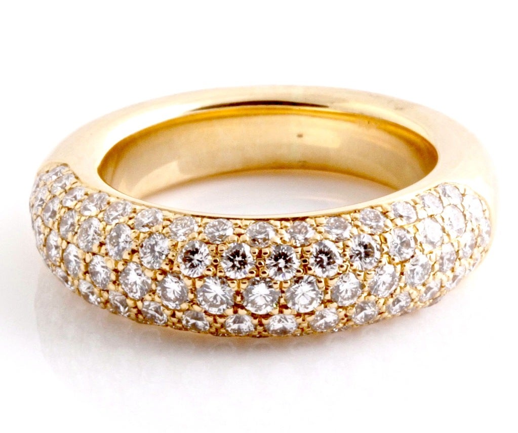 CHOPARD Diamond Yellow Gold Ring Wedding Band 1
