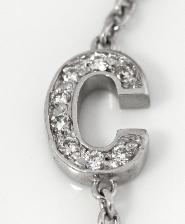 Contemporary ROBERTO COIN 18K White Gold Pave Diamond 