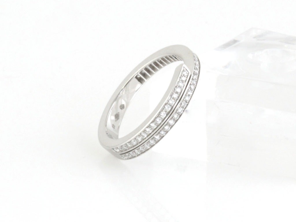 Visit MatterLA.com for more jewelry and accessories.

This ring is really pretty. It would make a terrific wedding or anniversary band. Diamonds continue almost all the way around the ring in an overlapping design. This ring will come in the