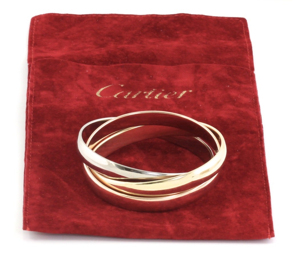 CARTIER Tri-Color Trinity Gold Bracelet For Sale 1