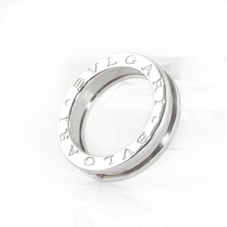 Contemporary BVLGARI BULGARI White Gold B-zero 1 Ring For Sale