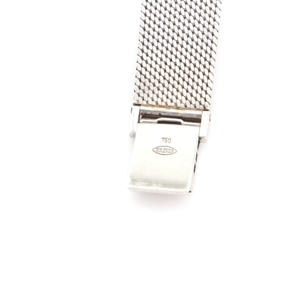 Rolex Lady's White Gold, Diamond and Emerald Bracelet Watch 1