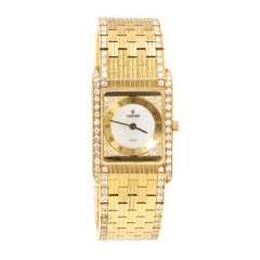 Concord Lady's Yellow Gold and Diamond Bracelet Watch with Mother-of-Pearl Dial