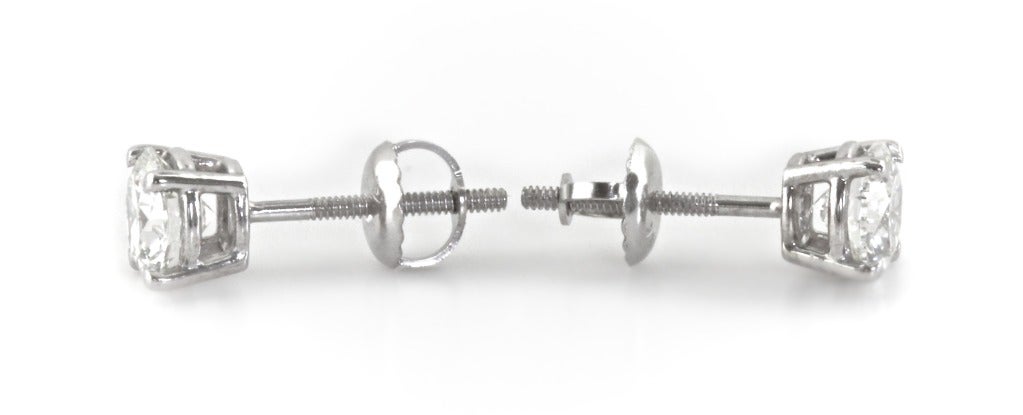 GIA Diamond Gold Stud Earrings