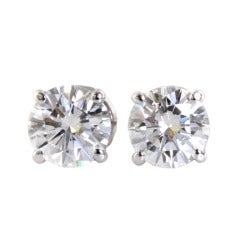 GIA Diamond Gold Stud Earrings