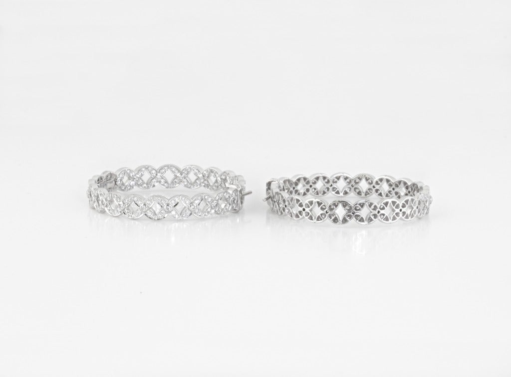 Louis Vuitton White Gold and Diamond Hoop Earrings, Contemporary Jewelry